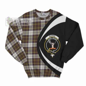 Burns Battalion Weathered Tartan Sweatshirt with Family Crest Circle Style