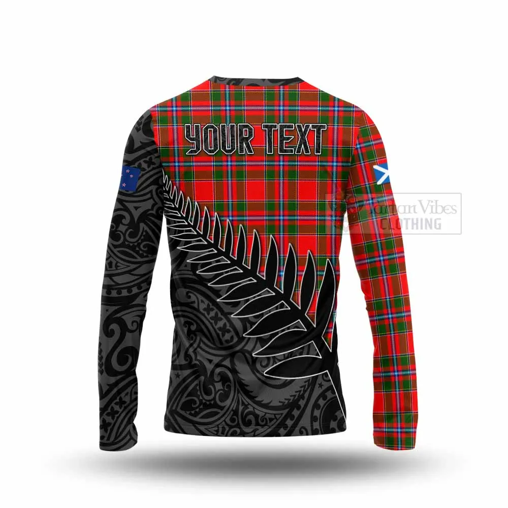 Butter Crest Tartan Long Sleeve T-Shirt with New Zealand Silver Fern Half Style