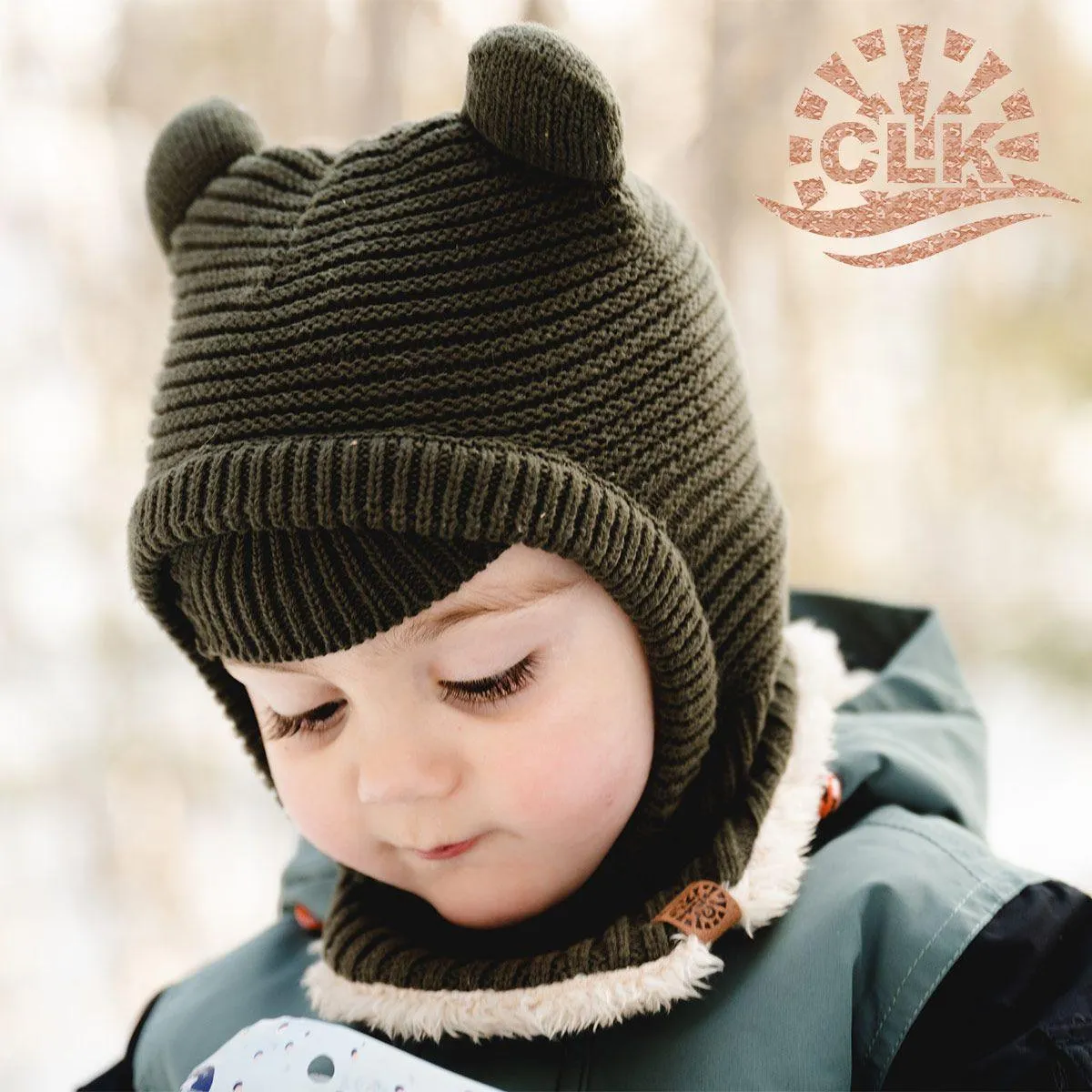 CaliKids® Cotton Knit Bear Balaclava