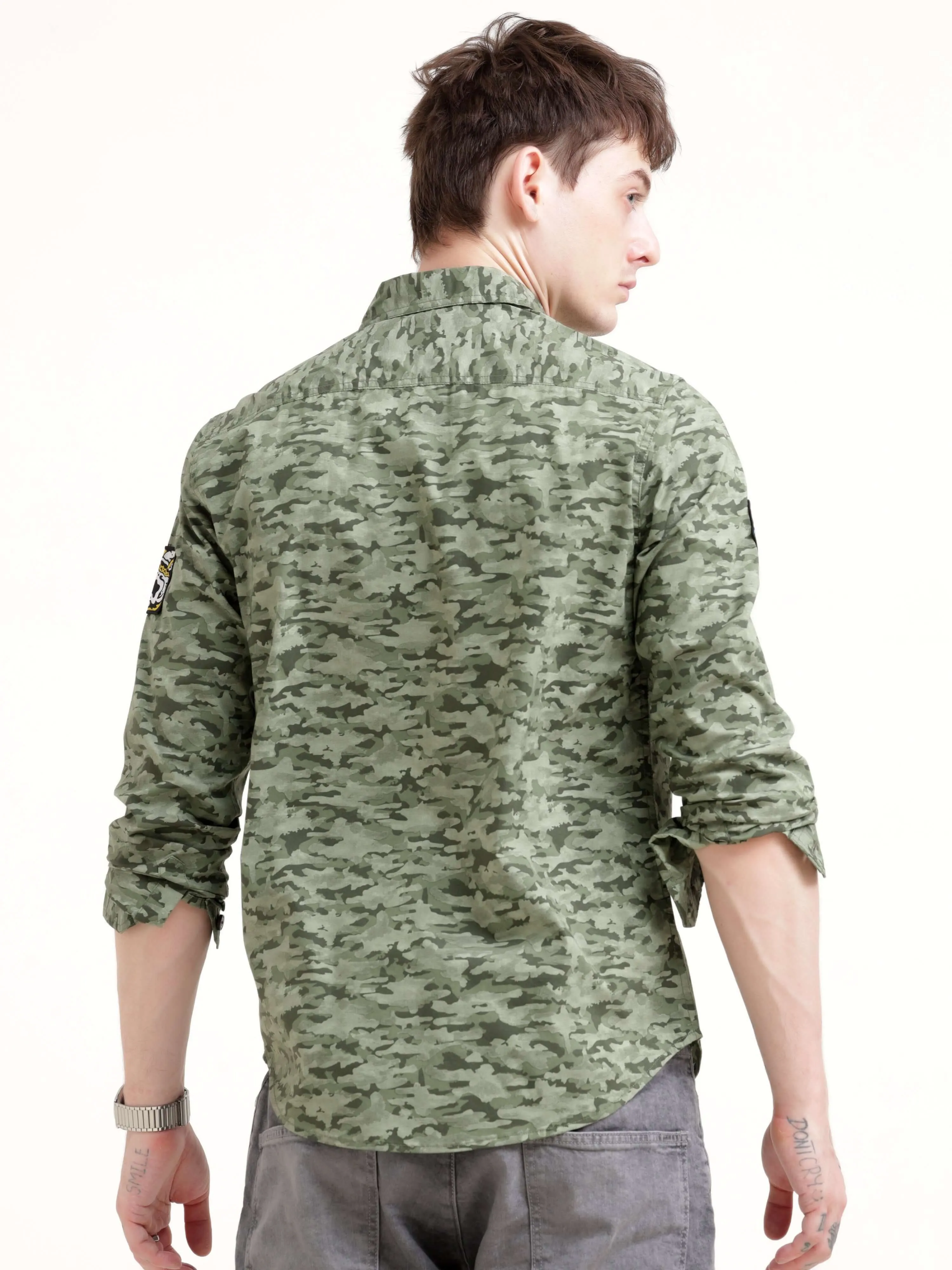 Camo Street Olive Overshirt