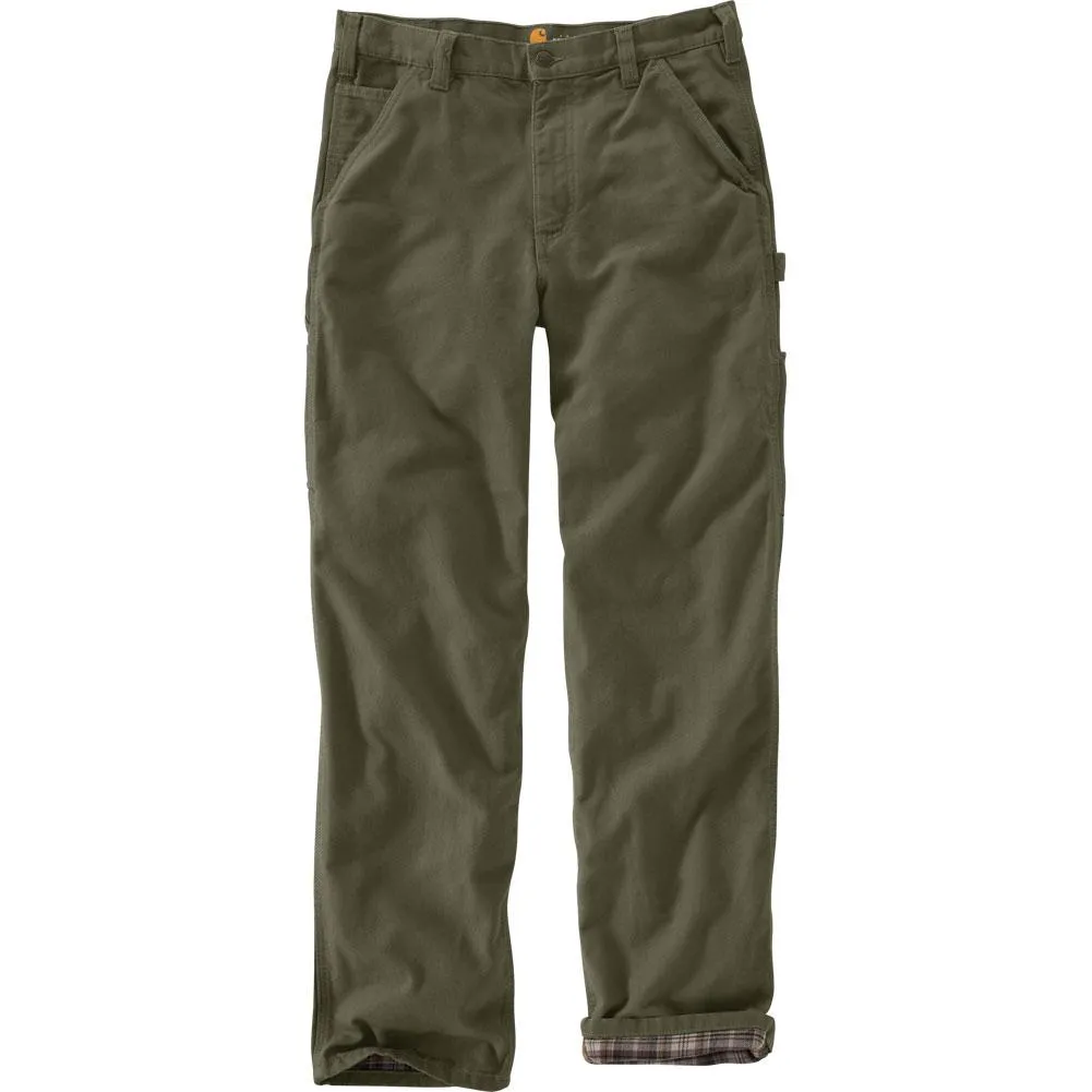 Carhartt Men's Loose Fit Washed Duck Flannel-Lined Utility Work Pant