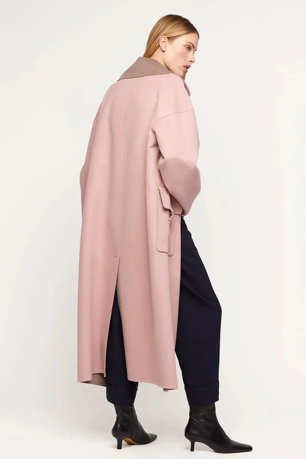 Cashmere coat double faced