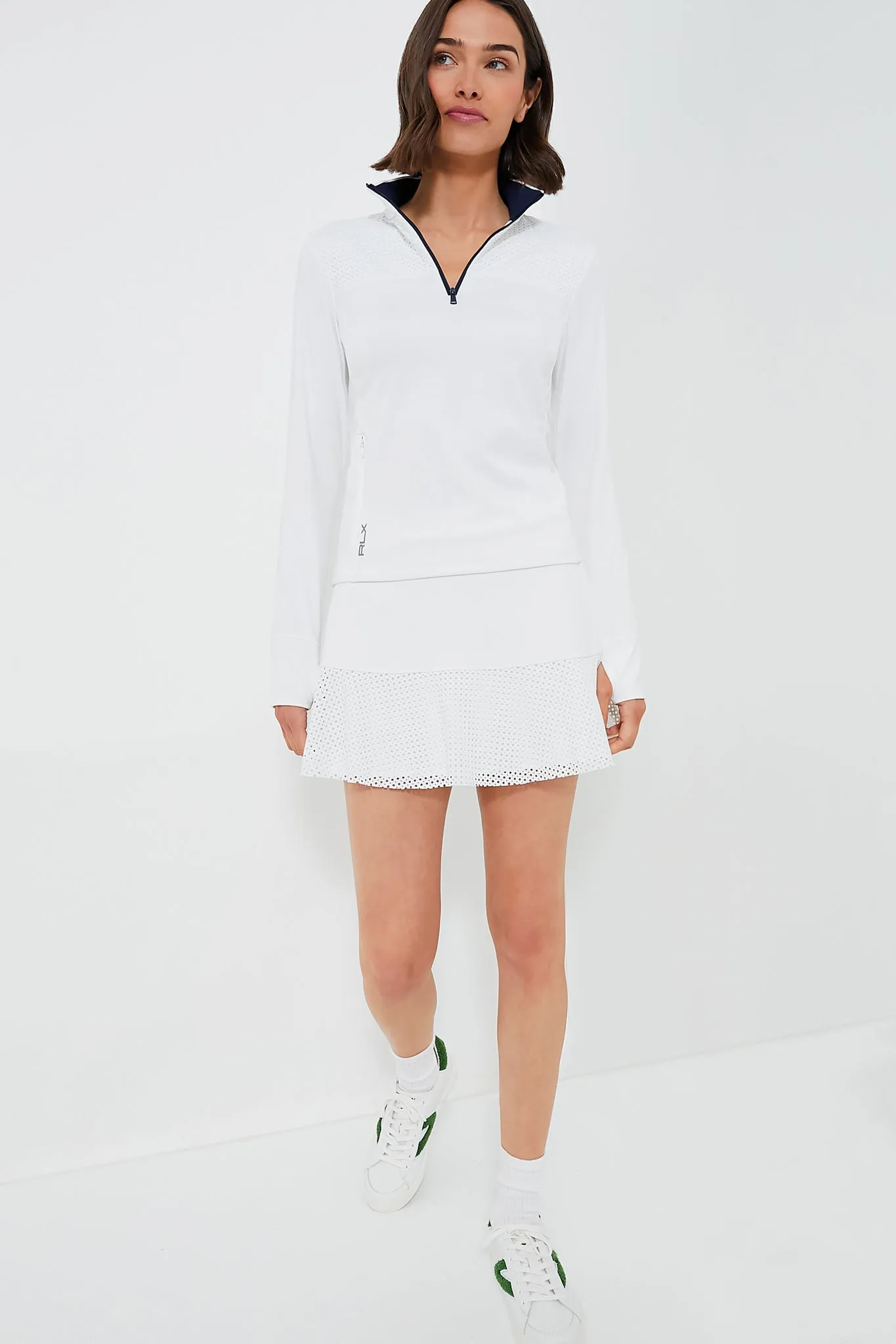 Ceramic White Eyelet Skort