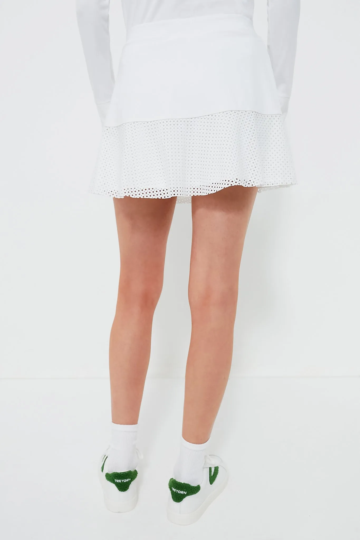 Ceramic White Eyelet Skort