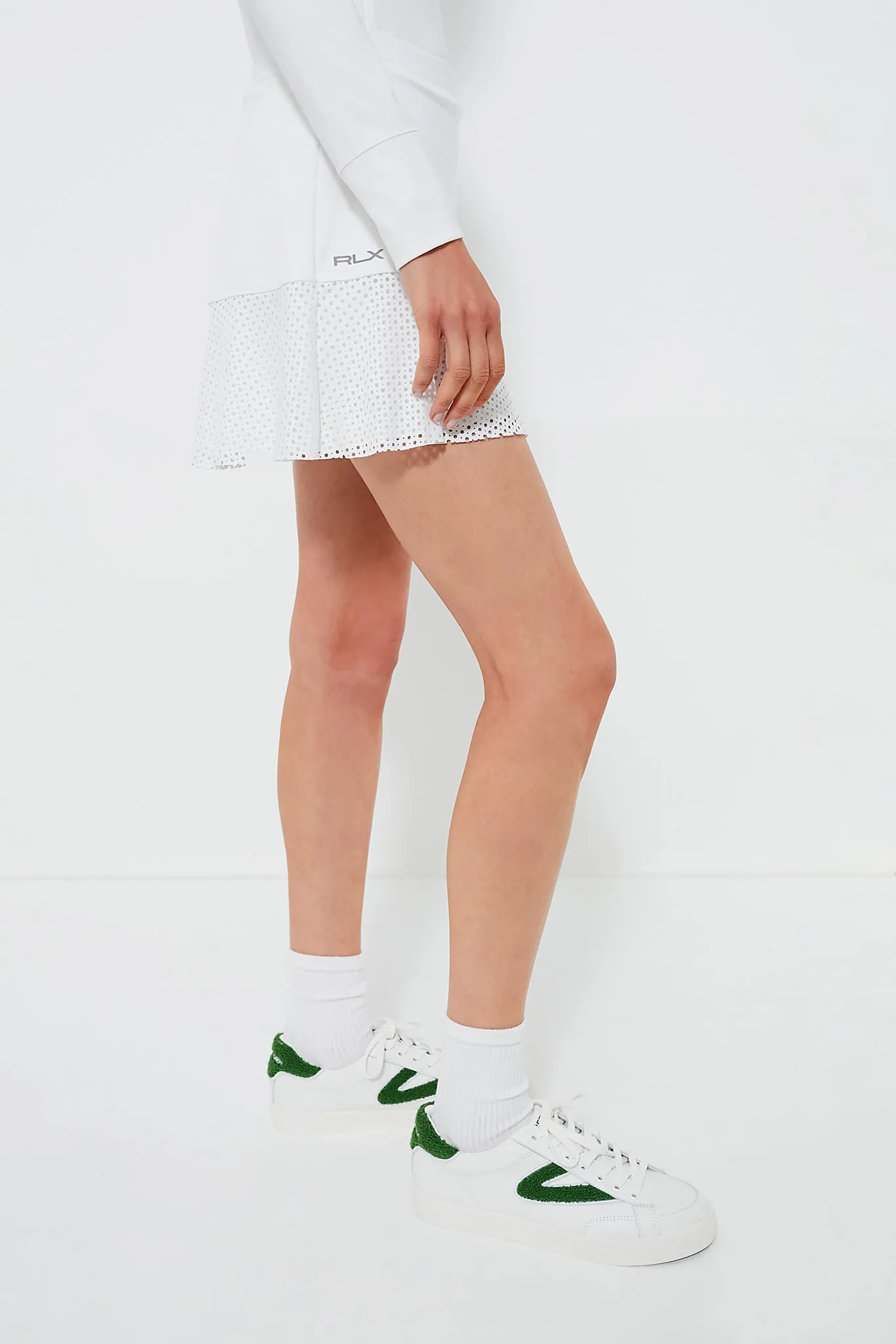 Ceramic White Eyelet Skort