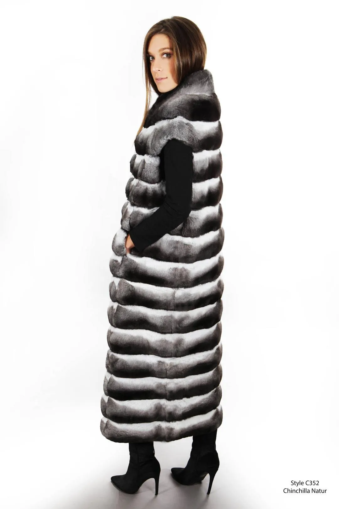 Chinchilla Long vest