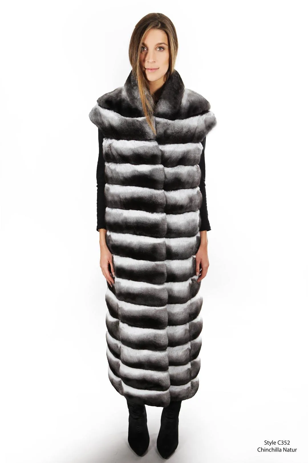 Chinchilla Long vest