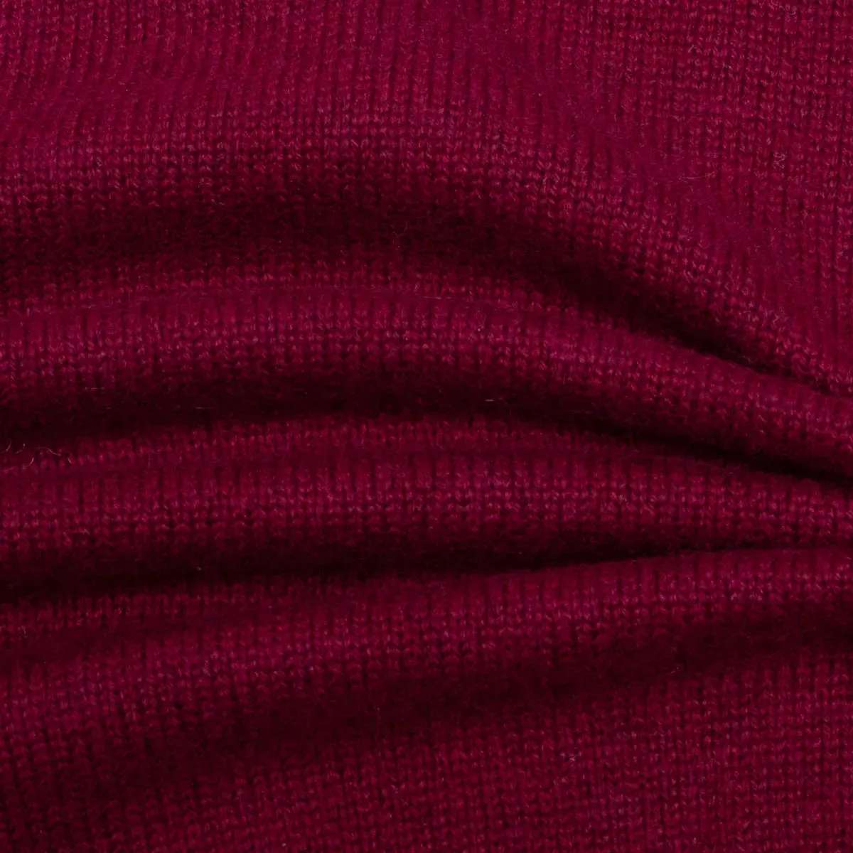 Claret Red Tobermorey 4ply V-Neck Cashmere Sweater