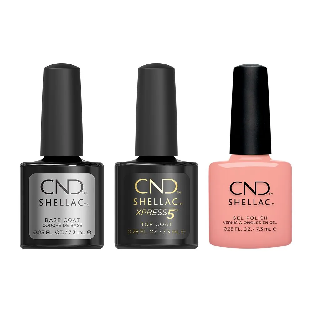 CND - Shellac Xpress5 Combo - Base, Top & Sunrise Energy (0.25 oz)