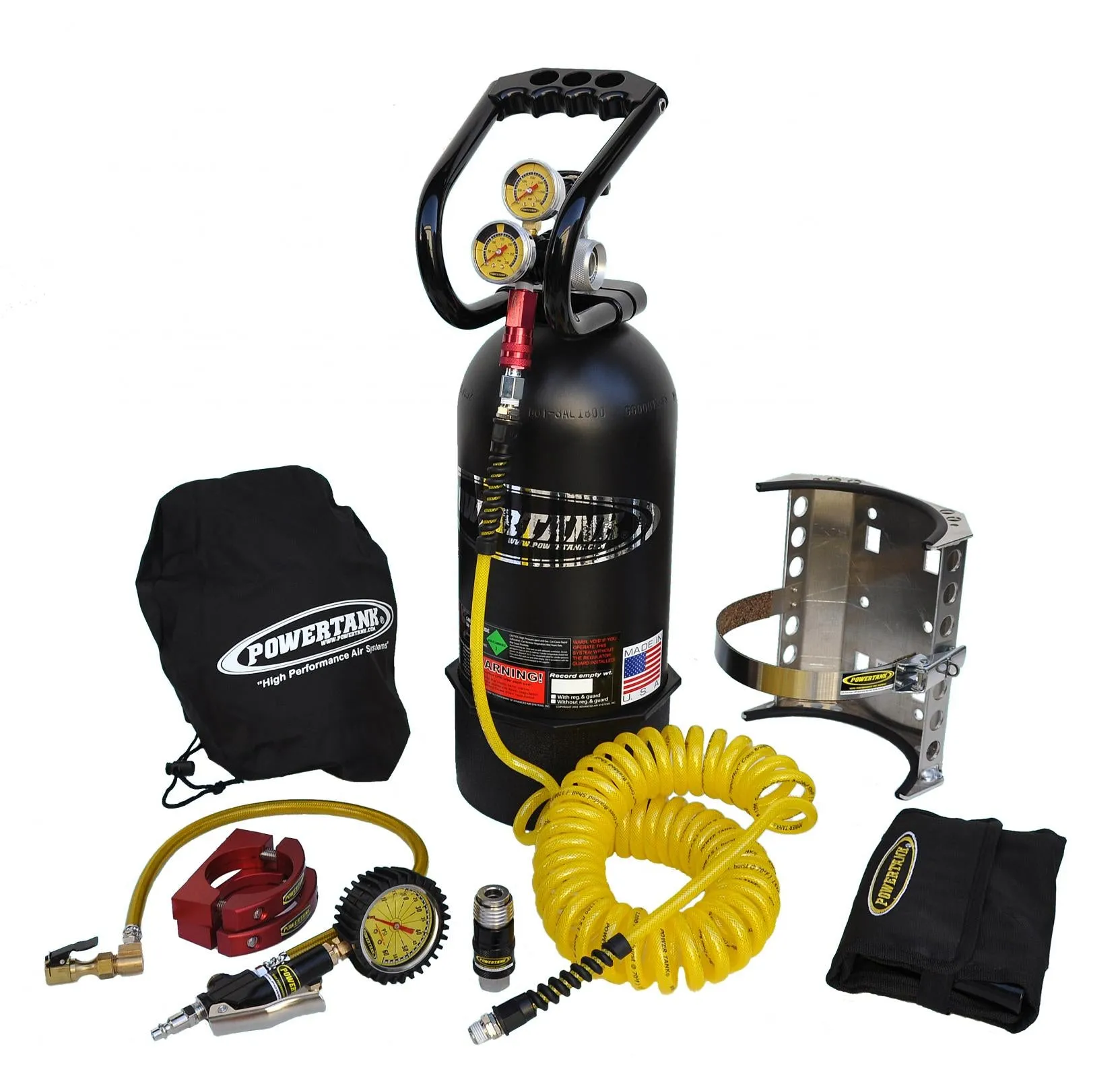 CO2 Tank 10 LB Package C System 250 PSI W/Power Flow II and Roll Bar Clamps Power Tank