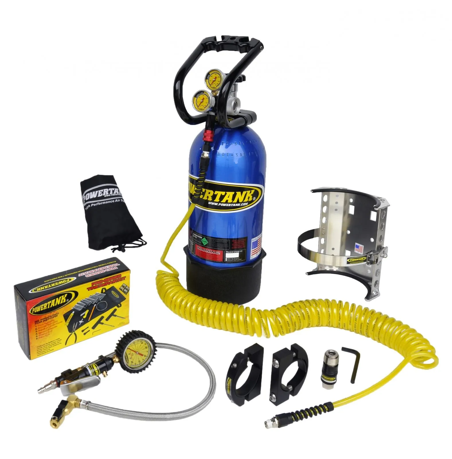 CO2 Tank 10 LB Package C System 250 PSI W/Power Flow II and Roll Bar Clamps Power Tank