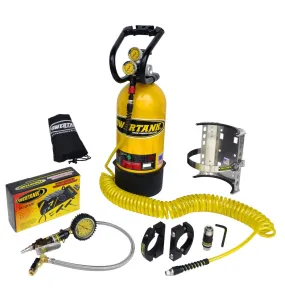 CO2 Tank 10 LB Package C System 250 PSI W/Power Flow II and Roll Bar Clamps Power Tank