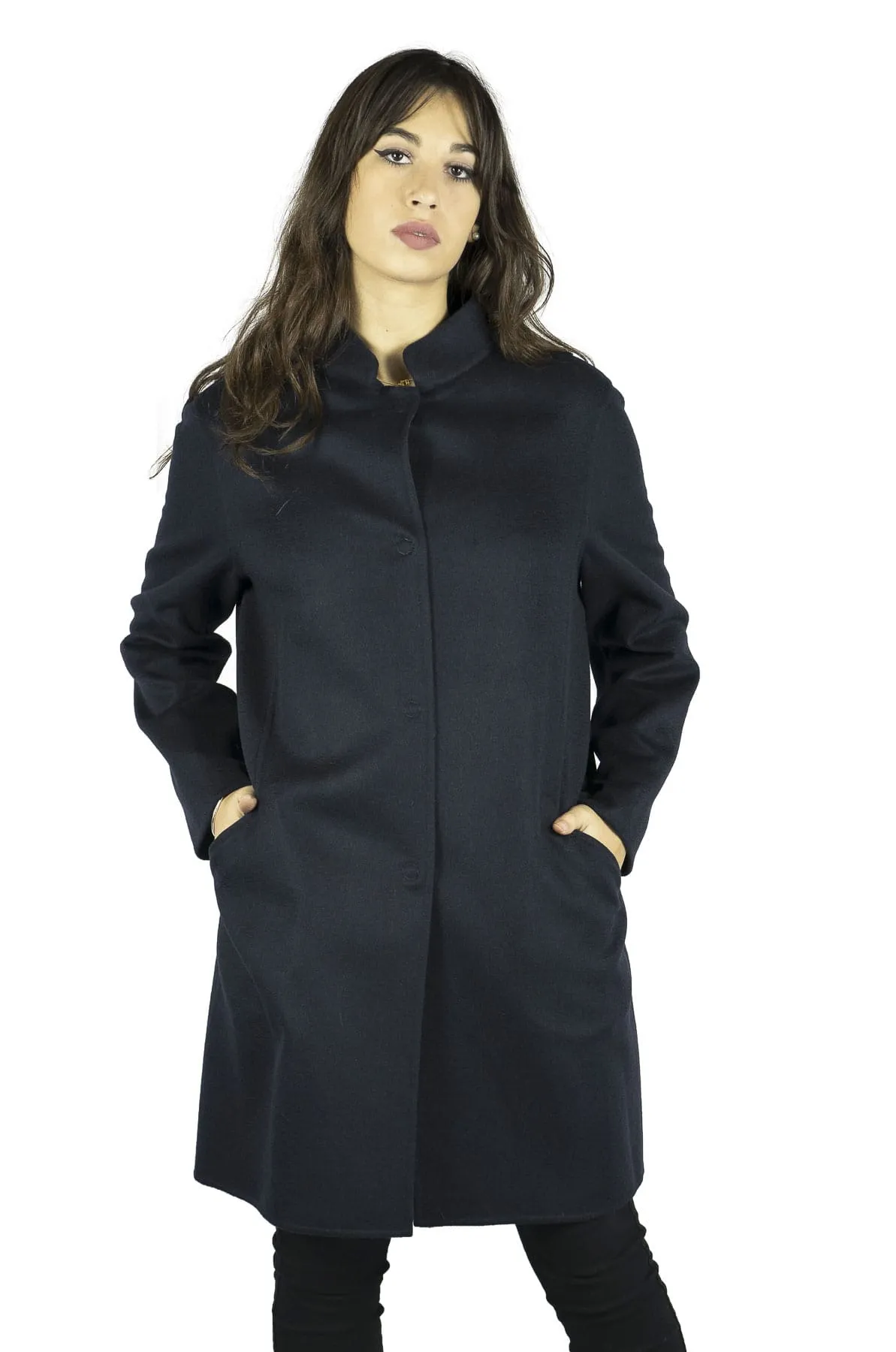 Coat in Cashmere Loropiana Black