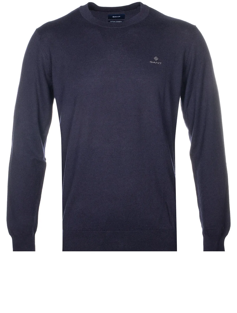 Cotton Cashmere Crew Neck Evening Blue