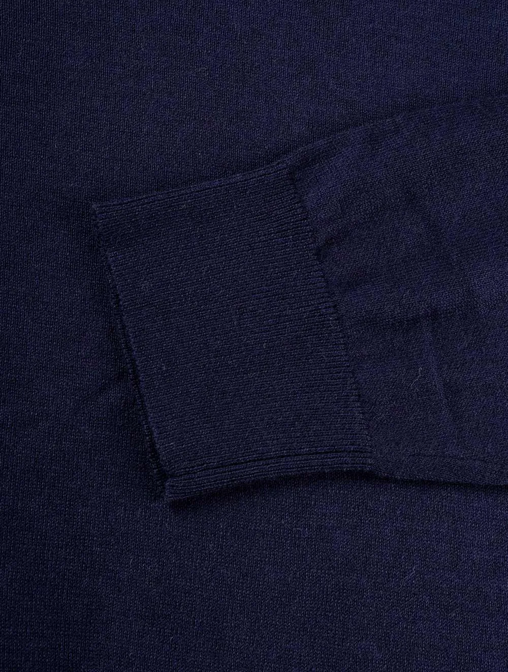 Cotton Cashmere Crew Neck Evening Blue