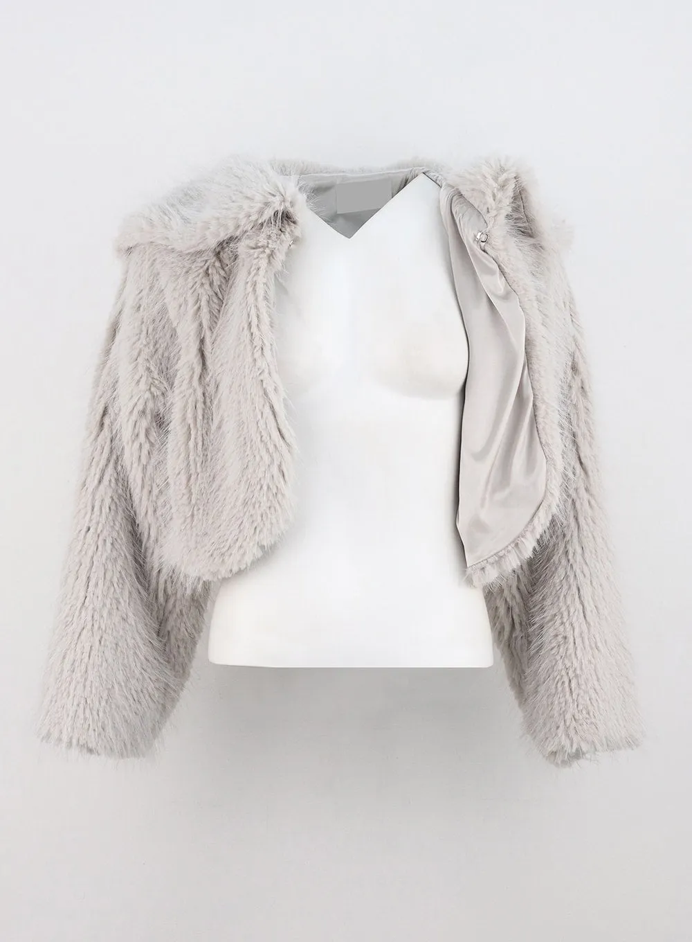 Crop Faux Fur Jacket CN314