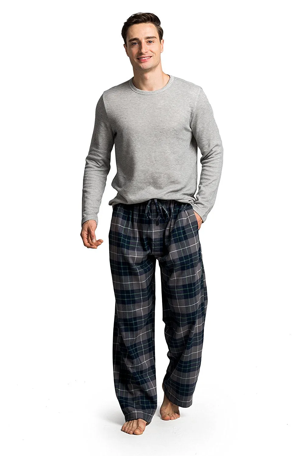 CYZ Men's 100% Cotton Super Soft Flannel Plaid Pajama Pants