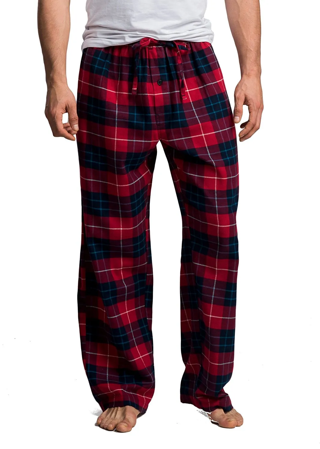 CYZ Men's 100% Cotton Super Soft Flannel Plaid Pajama Pants