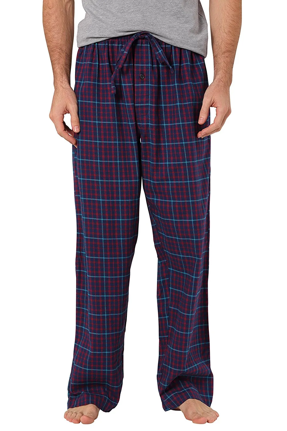 CYZ Men's 100% Cotton Super Soft Flannel Plaid Pajama Pants