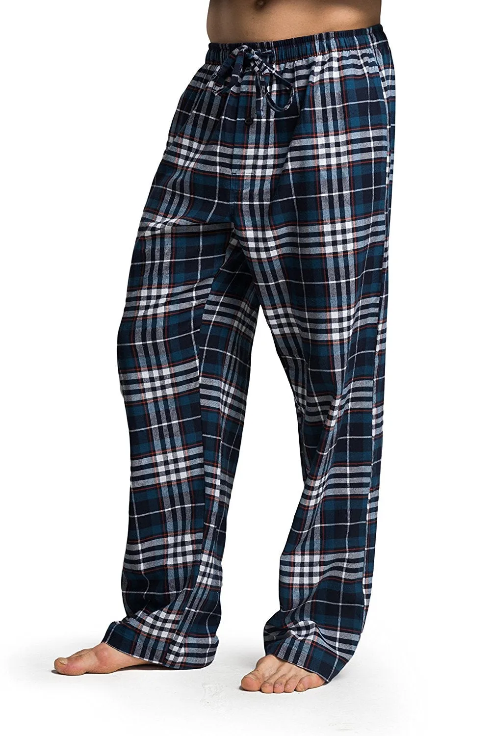 CYZ Men's 100% Cotton Super Soft Flannel Plaid Pajama Pants