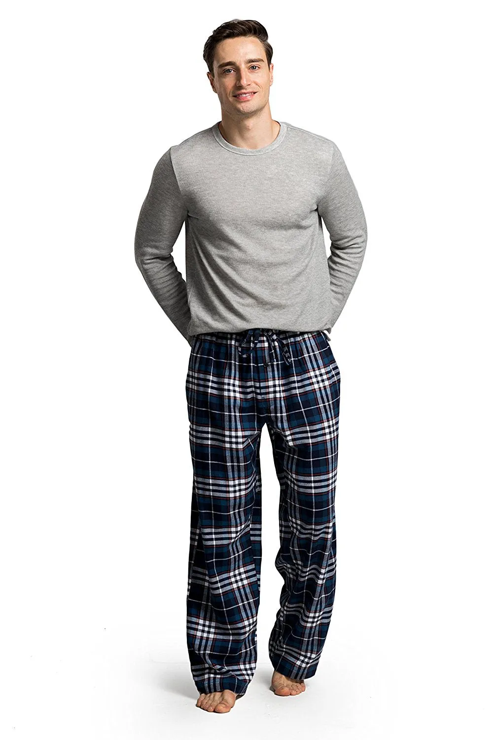 CYZ Men's 100% Cotton Super Soft Flannel Plaid Pajama Pants