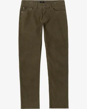 Daggers Pigment Slim Fit Corduroy Pants - Olive