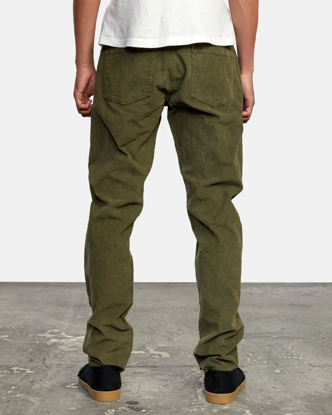 Daggers Pigment Slim Fit Corduroy Pants - Olive