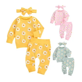 Daisy Tracksuit Set 3Pcs Set - Toddler Outfits