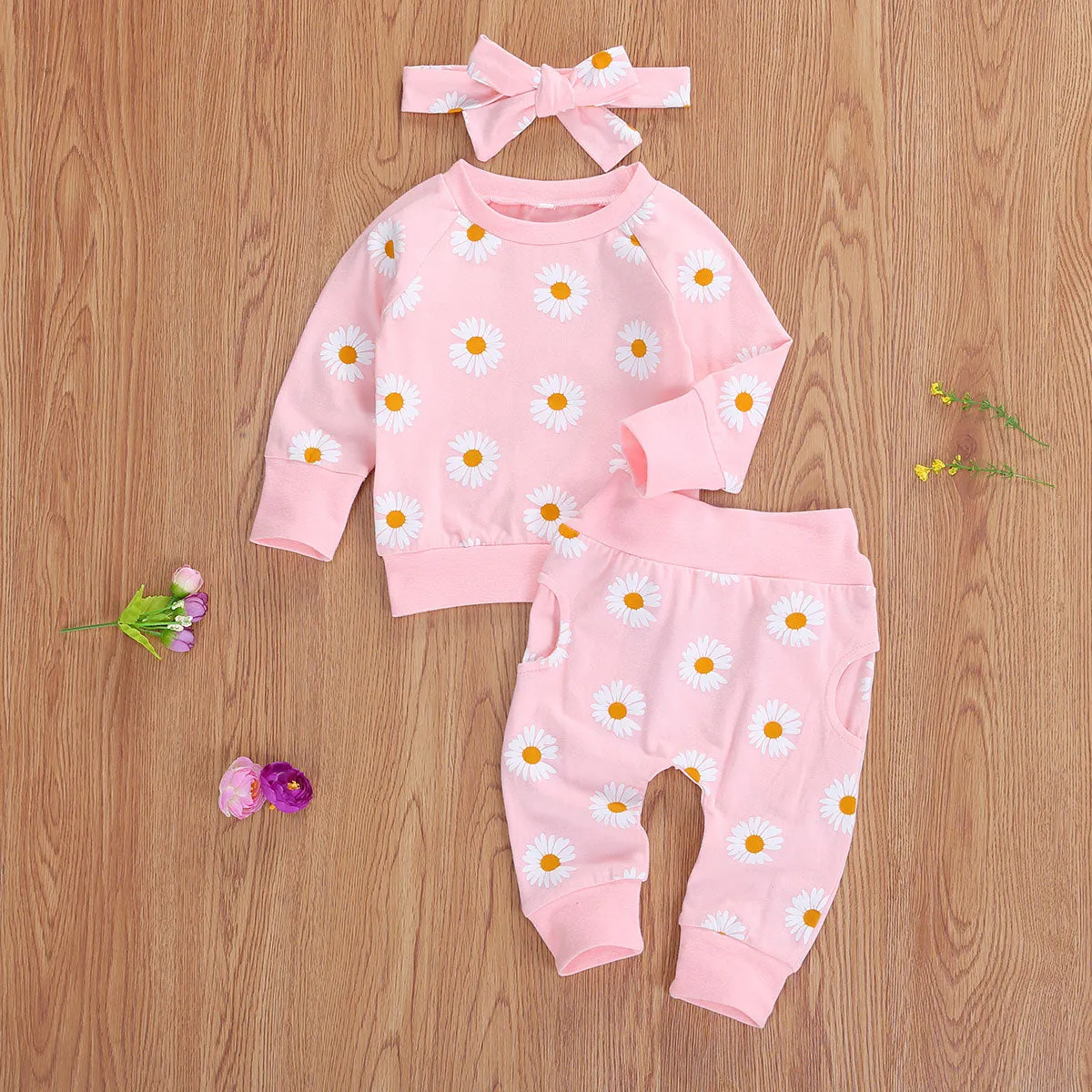 Daisy Tracksuit Set 3Pcs Set - Toddler Outfits