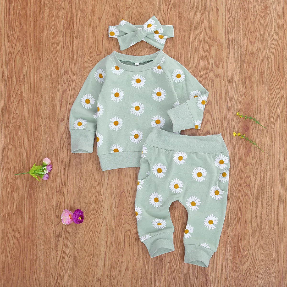 Daisy Tracksuit Set 3Pcs Set - Toddler Outfits