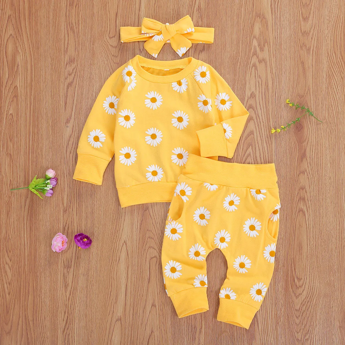 Daisy Tracksuit Set 3Pcs Set - Toddler Outfits