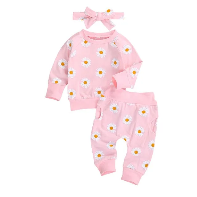 Daisy Tracksuit Set 3Pcs Set - Toddler Outfits