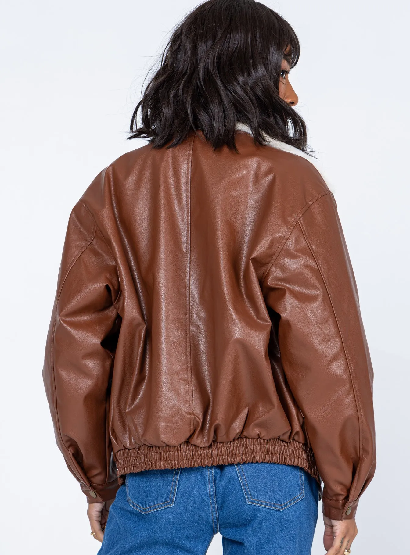 Danisa PU Jacket Brown