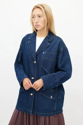 Dark Wash Denim Oversized Shacket