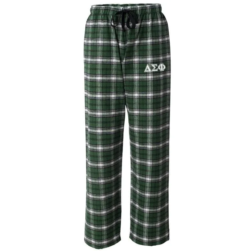 Delta Sig Forest Plaid Flannel Pants