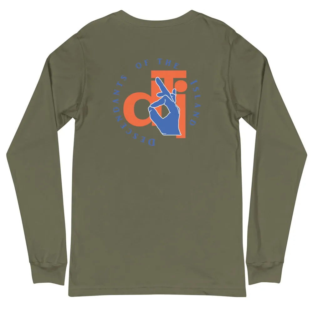 Descendants of the Island Blue and Orange Logo Long Sleeve Tee