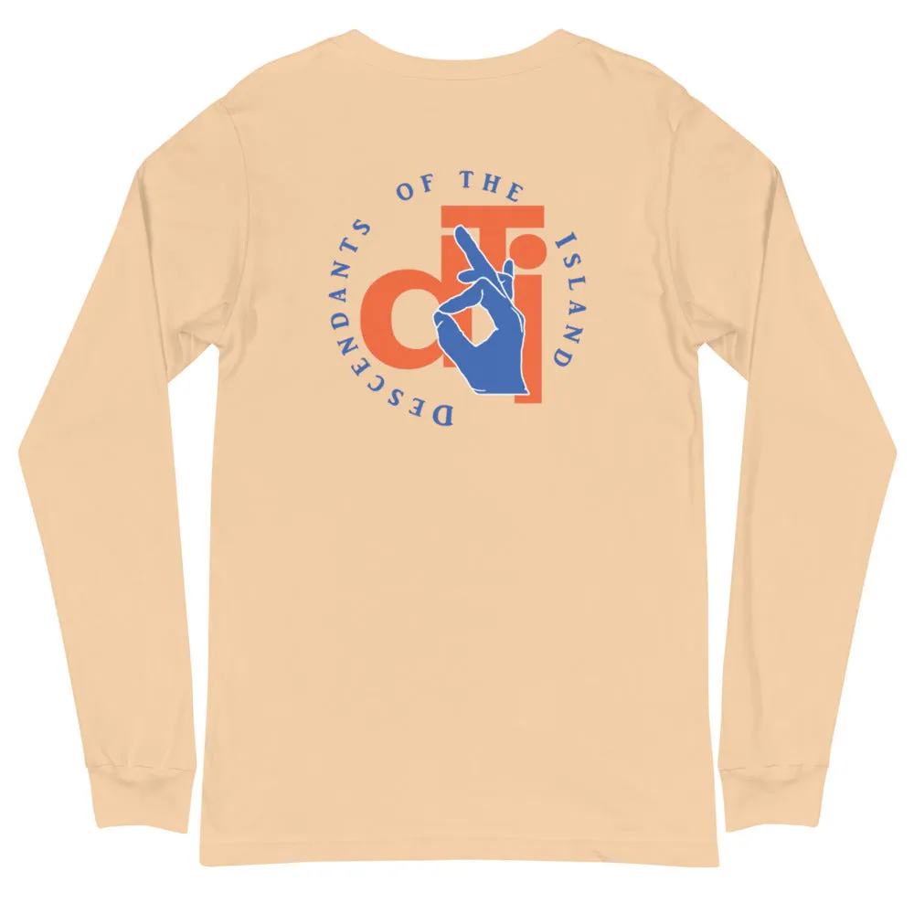 Descendants of the Island Blue and Orange Logo Long Sleeve Tee