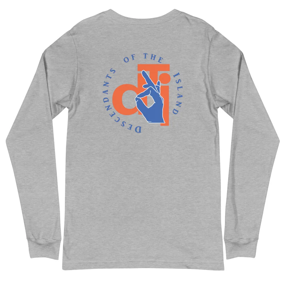 Descendants of the Island Blue and Orange Logo Long Sleeve Tee