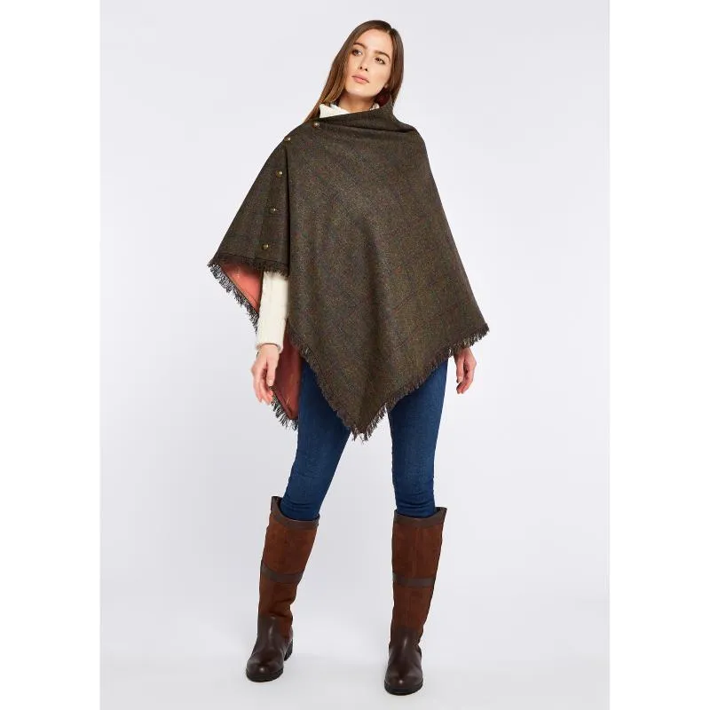 Dubarry Hazelwood Ladies Tweed Poncho - Hemlock