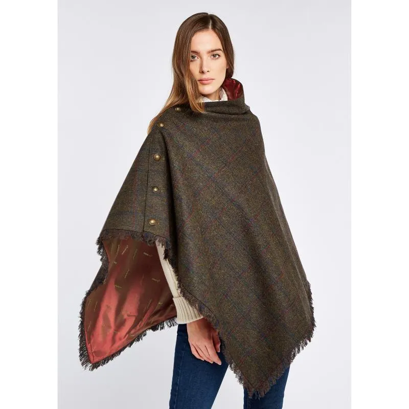 Dubarry Hazelwood Ladies Tweed Poncho - Hemlock