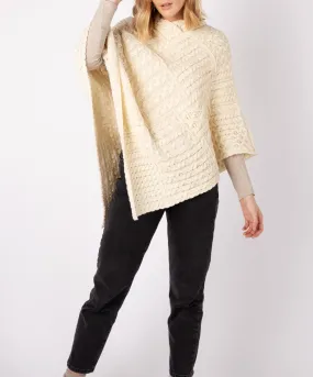 Elm Patchwork Poncho Natural