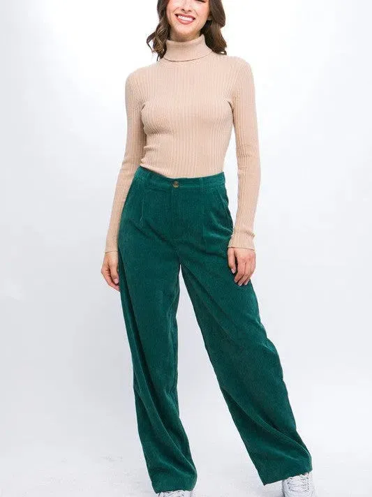 Everyday Style Corduroy Trouser Pants