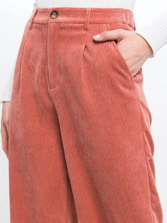 Everyday Style Corduroy Trouser Pants