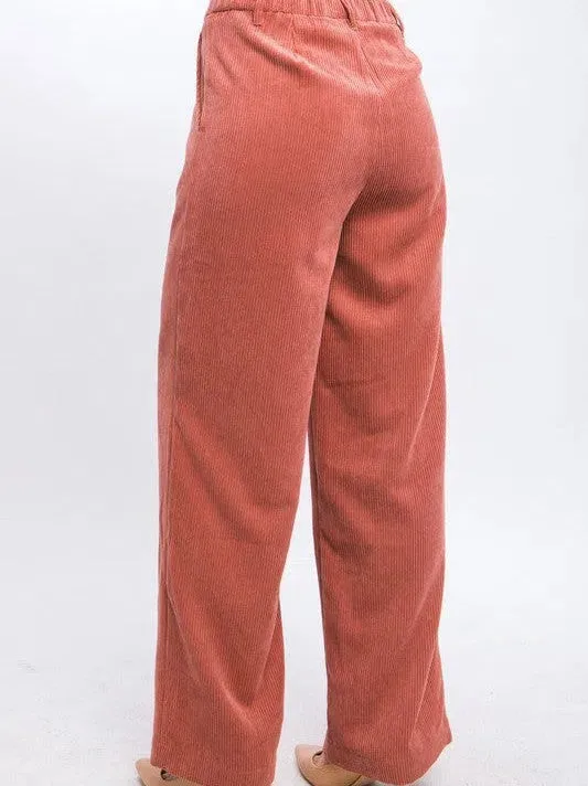 Everyday Style Corduroy Trouser Pants