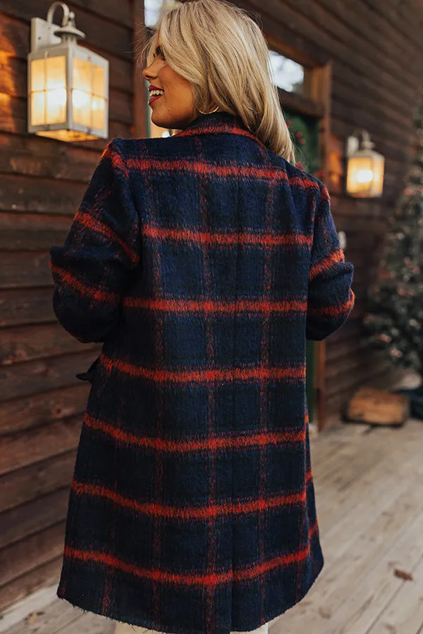 Fall Frenzy Plaid Coat Curves