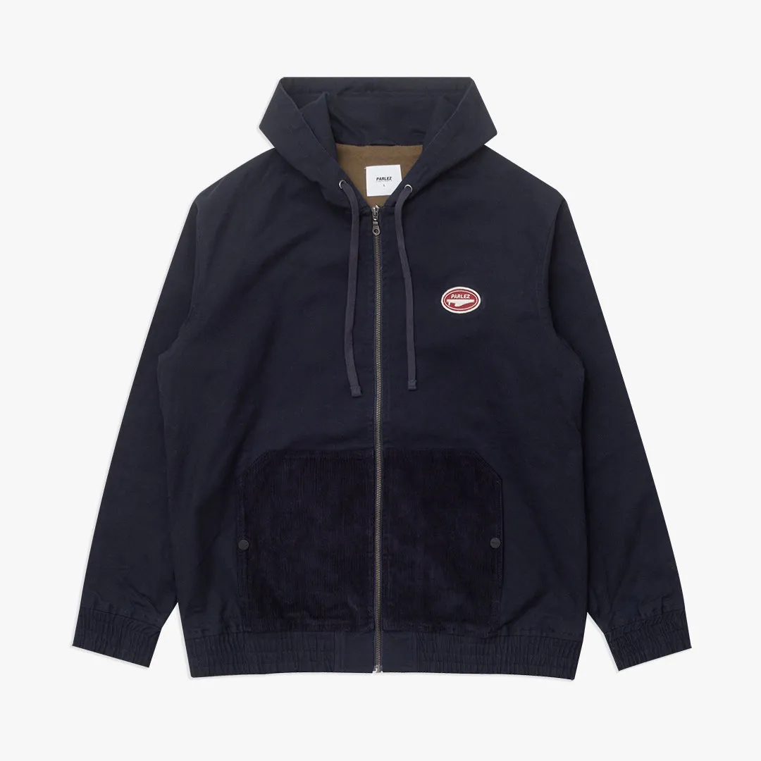 Fasten Hooded Jacket Navy