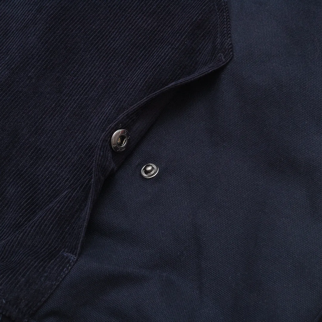 Fasten Hooded Jacket Navy