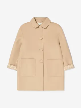 Fendi Girls Logo Print Coat