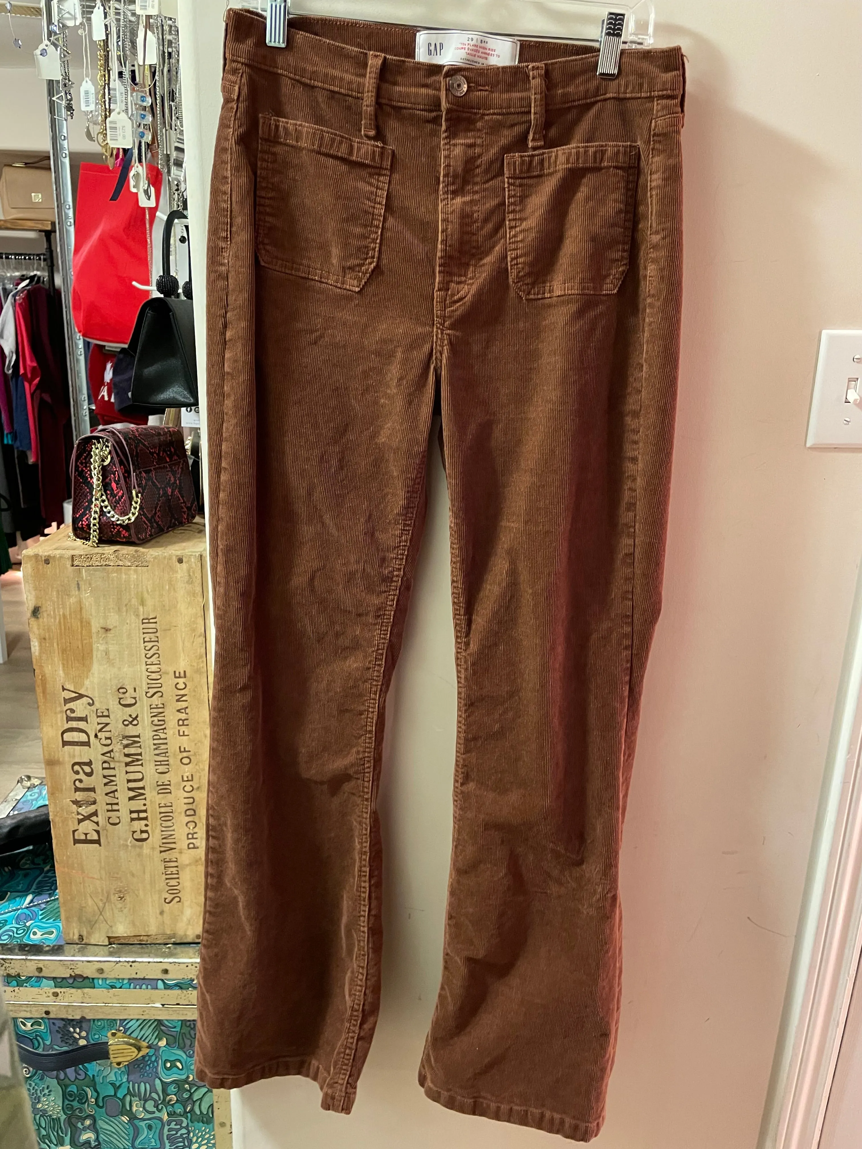 GAP Brown 70’s High Rise Flare Corduroy Pants - Size 29 / 8 R