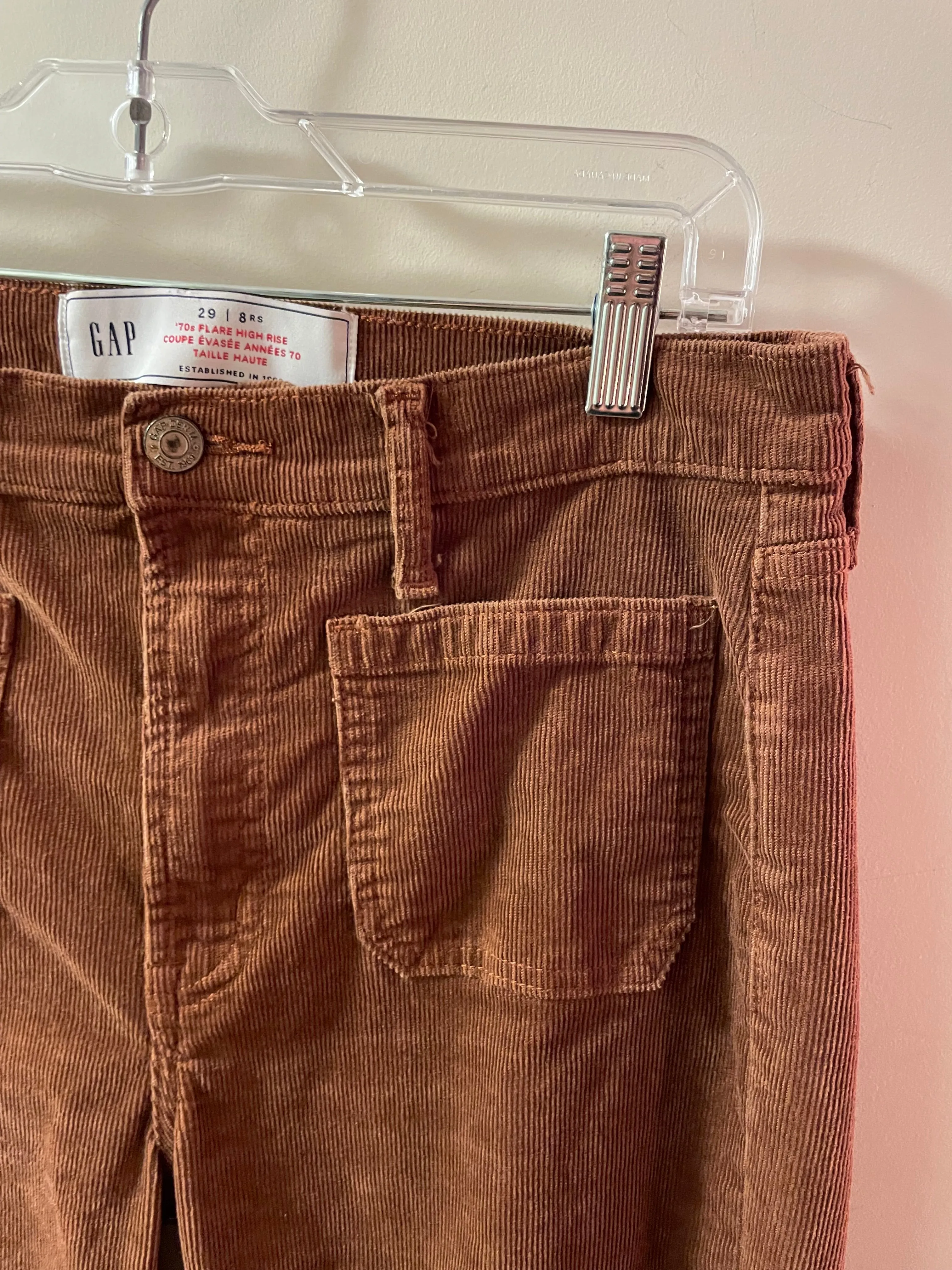 GAP Brown 70’s High Rise Flare Corduroy Pants - Size 29 / 8 R